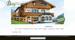 Desktop Screenshot of haus-bergruh.at